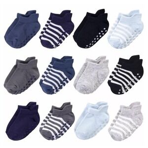 NWT Touched by Nature Organic Cotton 6-12M Baby Socks Anti-Slip Grippers LIMITED